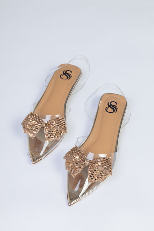 Crystal Luxe Mules Golden